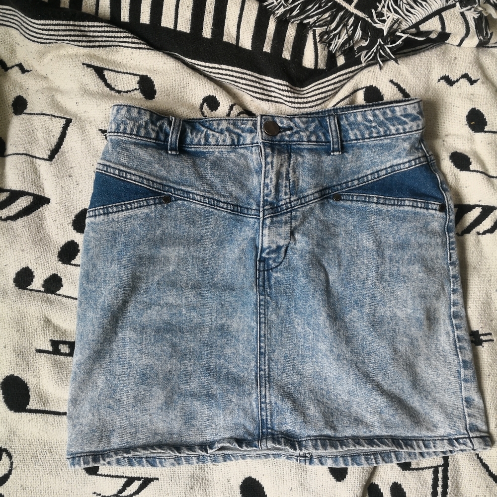 UO silence + noise denim mini skirt